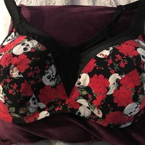 Skulls and Flower Torrid Sports Bra